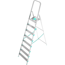 Colombo Scala LIBELLULA 8 gradini in alluminio con gradini antiscivolo piedini antiscivolo portata max 150kg EN131 MADE IN ITALY características