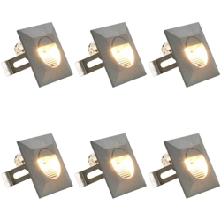Lampade da Parete da Esterno a LED 6 pz 5 W Argento Quadrate - VIDAXL precio
