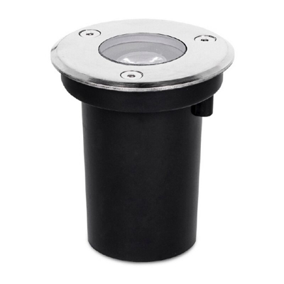 Faretto Segnapasso Led 1W IP65 da incasso rotondo Bianco Neutro 4000K argento - WISDOM