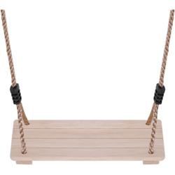 Outsunny Altalena da Giardino per Bambini con Corda in Canapa Regolabile e Legno en oferta