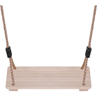 Outsunny Altalena da Giardino per Bambini con Corda in Canapa Regolabile e Legno