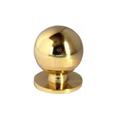 Pomolo Sfera Ghiera Ottone Lucido mm 25 - ELAB