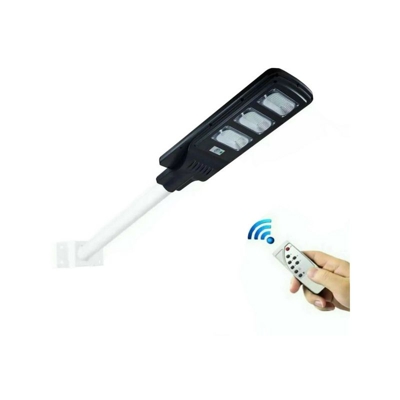 Lampione Led 30W con sensore crepuscolare e di movimento ad energia solare IP65 Bianco Freddo 6500K con telecomando - WISDOM