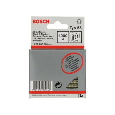 Bosch Morsetto posteriore stretto tipo 55, resina 6 x 1,08 x 23 mm, confezione da 1000 pz.