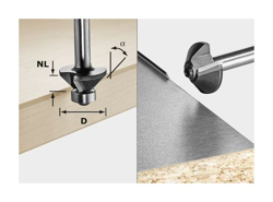 Festool Fresa a smussare HW S8 HW 30° D25-KL OFK precio