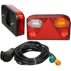 Ecd Germany - 2x Kit fanali rimorchio 12V luci posteriori camion rimorchio 13 poli stop E11 5m características