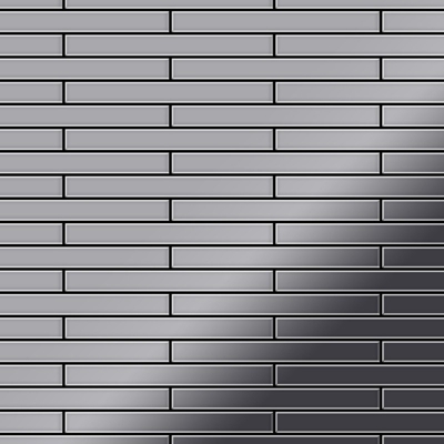 Mosaico metallo solido Acciaio inossidabile Marine specchiato grigio spesso 1,6 mm ALLOY Deedee-S-S-MM