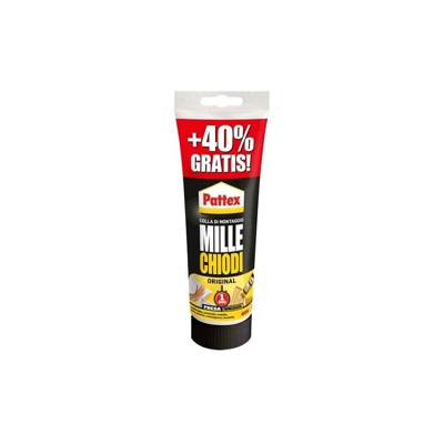 Pattex - ADESIVO MILLECHIODI ORIGINAL gr. 250 + 40% gratis - col.bianco