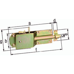 Catenaccio Di Recinto Di Sicurezza Galvanizzato Giallo Lastra 200 X 70 Mm Bullone Ø 15 Mm - ALBERTS precio