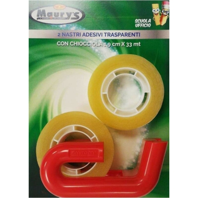 NASTRO ADESIVO 2PZ 1.9X33 CON PORTA NASTRO COLORATO - Maury's