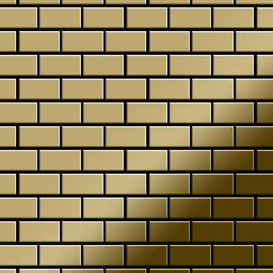 Mosaico metallo solido Titanio specchiato Gold oro spesso 1,6 mm House-Ti-GM - Alloy precio