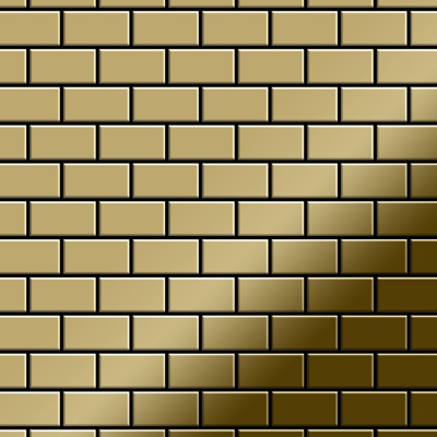 Mosaico metallo solido Titanio specchiato Gold oro spesso 1,6 mm House-Ti-GM - Alloy