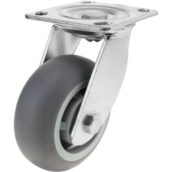 PrimeMatik - Rotelle pivotanti ruote industriale di poliuretano senza freno 125 mm en oferta