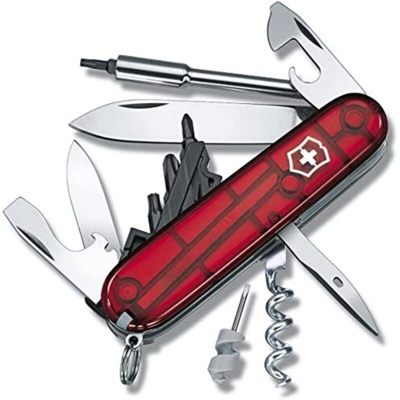 Coltellino svizzero Victorinox Cybertool S 1.7605.T 27 funzioni con chiave rossa traslucida e chiave a brugola