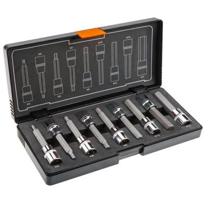 Set chiavi esagonali con bussola 9pz - 4-17mm x 100mm - 08-706 NEO TOOLS