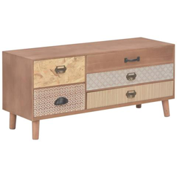 Mobile Porta Tv Con 5 Cassetti 90x30x40 Cm In Massello Di Pino precio