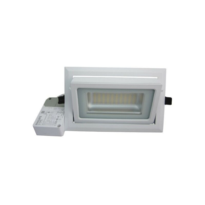 Faretto da incasso a LED rettangolare orientabile 40W - 50.000 ore di garanzia 3 anni | Température de Couleur: Bianco caldo 3000K - ARUM LIGHTING