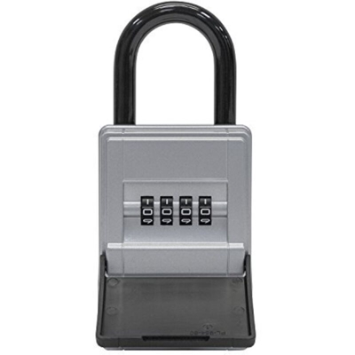 ABUS 77454 keygarage 737 Mini con cinghia tracolla cassaforte per chiavi, argento