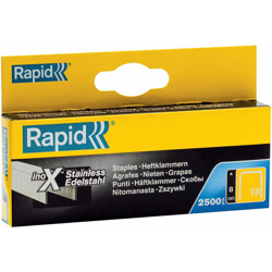 Rapid 11835626 PRO 13 - Confezione da 2.500 punti professionali in acciaio inossidabile, 8 mm características