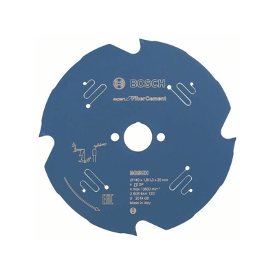 Bosch Lama per sega circolare Expert for Fibre Cement, 140 x 20 x 20 x 1,8 mm, 4