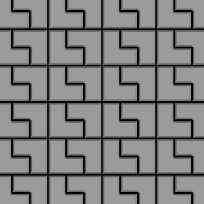 Mosaico metallo solido Acciaio inossidabile opaco grigio spesso 1,6 mm ALLOY Kink-S-S-MA disegnato da Karim Rashid