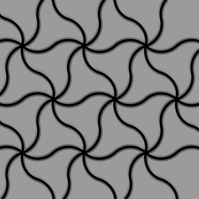 Mosaico metallo solido Acciaio inossidabile opaco grigio spesso 1,6 mm ALLOY Ninja-S-S-MA disegnato da Karim Rashid