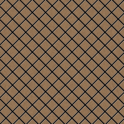 Mosaico metallo solido Titanio spazzolato Amber rame spesso 1,6 mm Diamond-Ti-AB - Alloy
