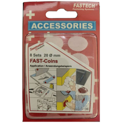 Punti a strappo da incollare Lato morbido e lato rigido (Ø) 19 mm Bianco Fastech 8 SETS FAST-COINS PS14 WHITE 19MM 4 Pa - FASTECH® en oferta