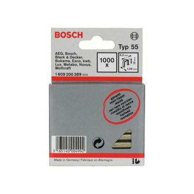 Bosch Morsetto posteriore stretto tipo 55, resina 6 x 1,08 x 19 mm, confezione da 1000 pz.
