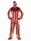 Costume da clown terrificante rosso e bianco uomo