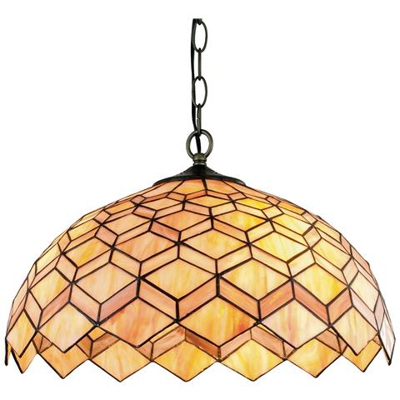 I-LIBERTY-S - Lampadario con motivi geometrici e dai colori caldi 60 watt E27