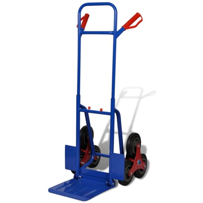 Vidaxl - Carrello per Scale Pieghevole con 6 Ruote Blu