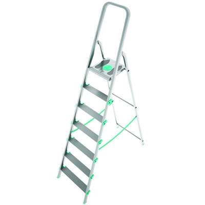 Colombo Scala LIBELLULA 6 gradini in alluminio con gradini antiscivolo piedini antiscivolo portata max 150kg EN131 MADE IN ITALY