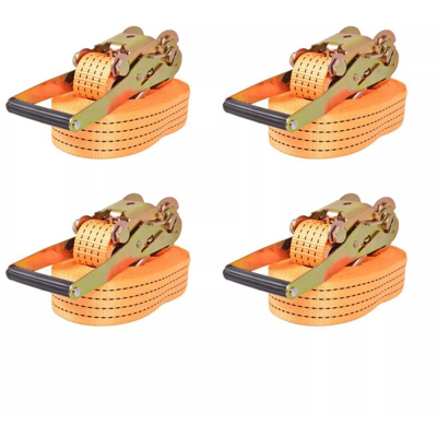 Cinghie d'Ancoraggio 4 pz a Cricchetto 2 T 8mx50mm Arancione - ASUPERMALL