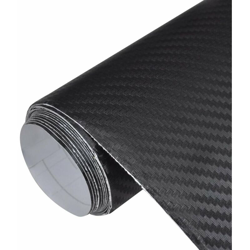 Pellicola Auto in Vinile Fibra di Carbonio 3D Nero 152 x 200 cm - ASUPERMALL en oferta