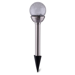 Lampioncino segnapassi Led Solare Wizard argento da giardino 0,8W IP44 crepuscolare da giardino con picchetto RGB - AIGOSTAR en oferta