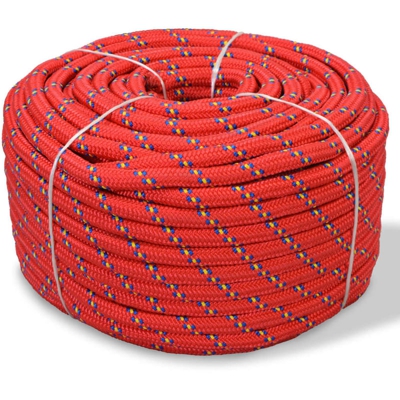 Corda Nautica in Polipropilene 10 mm 50 m Rosso - ASUPERMALL