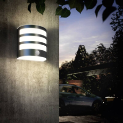 Calgary Lampada da Parete da Esterni a LED con Sensore di Movimento, Acciaio Inox - Philips - PHILIPS LIGHTING en oferta