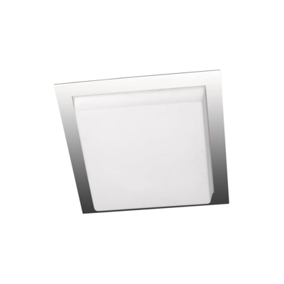 NAIDA NAIDA - Plafoniera - quadrata 40 cm policarbonato bianco e bordo cromo - MASSIVE