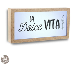 Cliccandoshop - Quadro Dolce Vita Legno MDF (4 x 15 x 30 cm) características