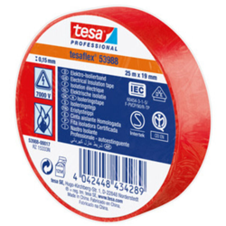 Nastro Isolan.Certificato Rosso Mm.19(Mt.25) - TESA precio