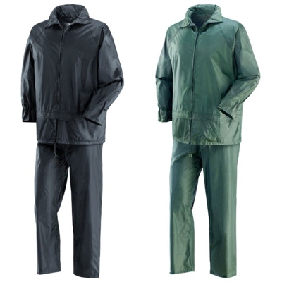 Neri giacca+pantalone imp. nylon/pvc