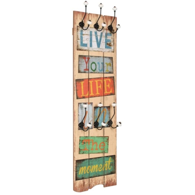 Appendiabiti da Parete con 6 Ganci LIVE LIFE 120x40 cm - VIDAXL