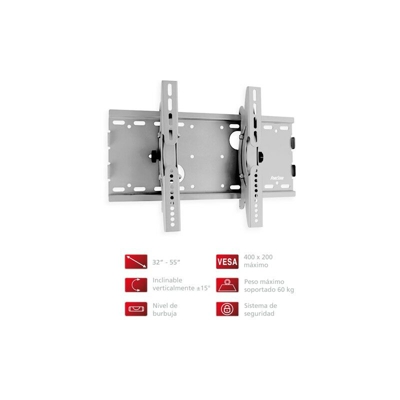STV-658P Soporte inclinazione per montaggio a parete per schermi piatti da 32" a 55" TILT 7,5CM VESA 400X200 - FONESTAR