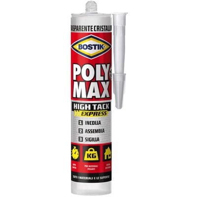 Colla di Montaggio e Sigillante Universale Poly Max High Tack Express Bostik Trasparente - UHU BOSTIK