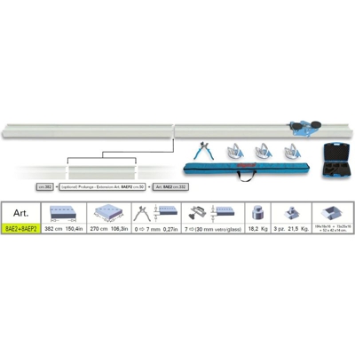 Tagliapiastrelle Sigma 8Ae2 Cm 332 Kera-Cut Ext + Prolunga 50Cm 8Aep