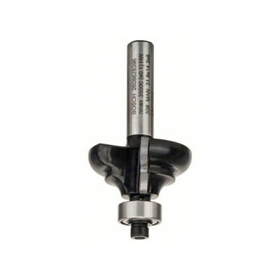Bosch Fresa per profili C, 8 mm, R1 4,8 mm, B 9,5 mm, L 14 mm, G 57 mm