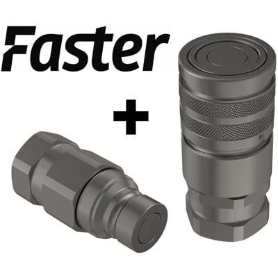Lem Select - Accoppiatore a sgancio rapido FASTER da 1/4' maschio + femmina a faccia piana