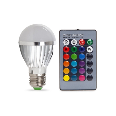Lampadina a LED RGB 3W E27 Sferico Telecomando | RGB (KD-105E273W) - GREENICE