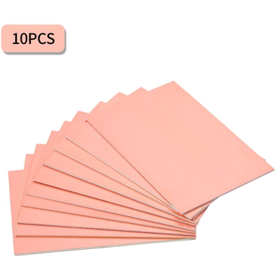 Laminato rivestito in rame a doppia faccia 10 * 15 cm, scheda PCS, materiale in fibra di vetro, spessore 1,5 mm, confezione da 10 pezzi - ASUPERMALL